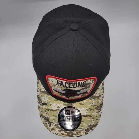 New Era Atlanta Falcons Mens 39THIRTY Flex Hat L/XL Camo 2021 Salute To Service - Picture 5 of 14